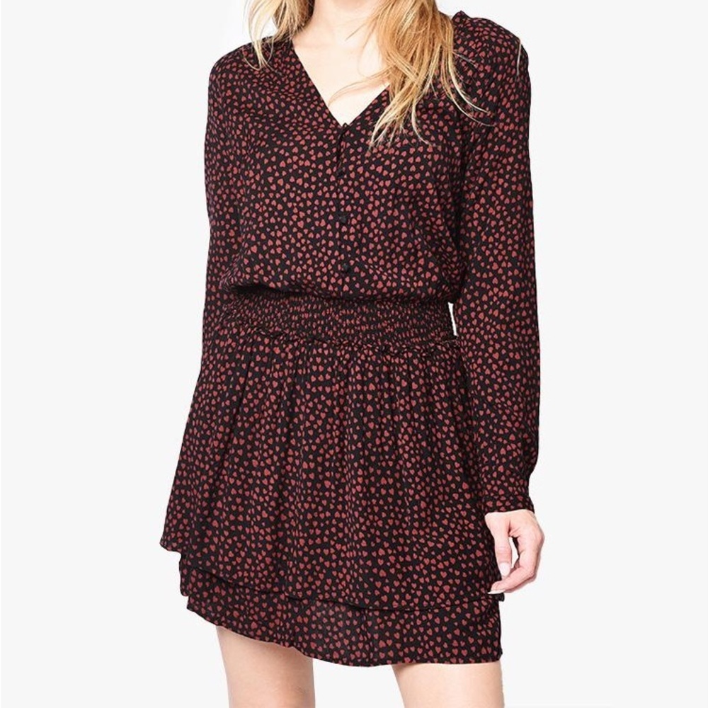 RAILS Women’s Jasmine Dress Black with Hearts Size Large